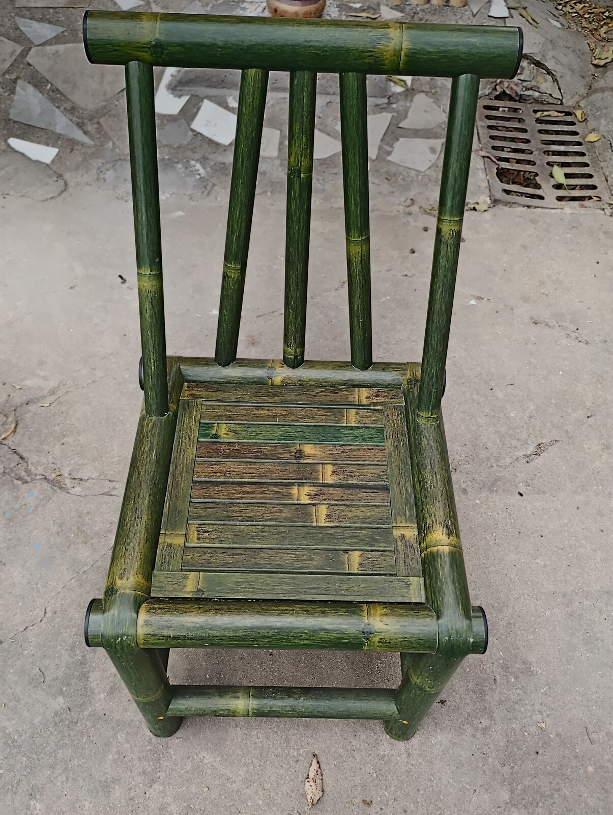 B01-GREEN-CHAIR-1 B01 Green Bamboo Chair