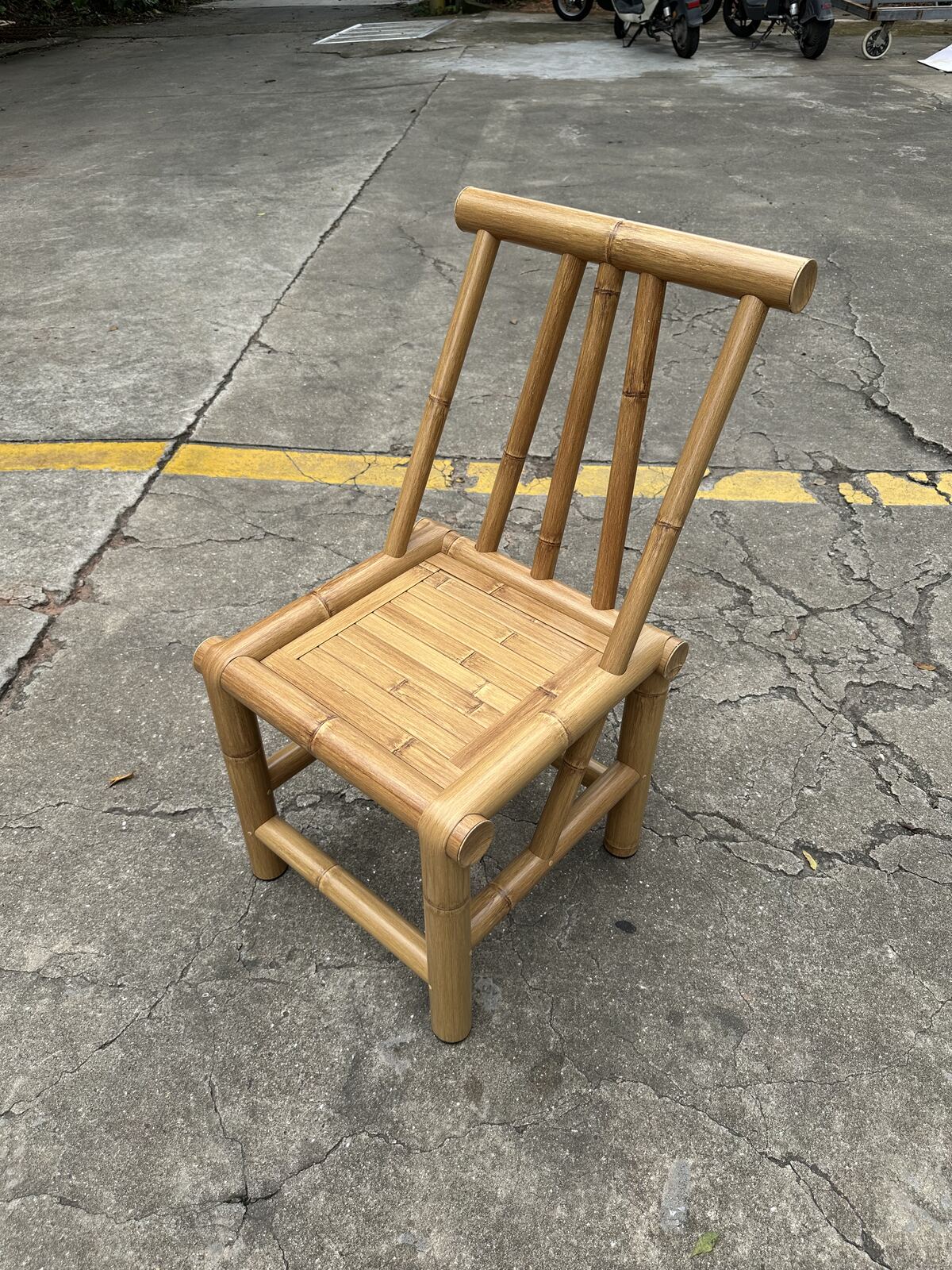 B01-YELLOW-CHAIR-1 B01 Yellow Bamboo Chair
