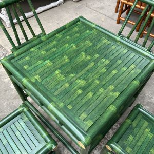 B04-GREEN-SQUARE-TABLE-2 B04 Green Bamboo Square table