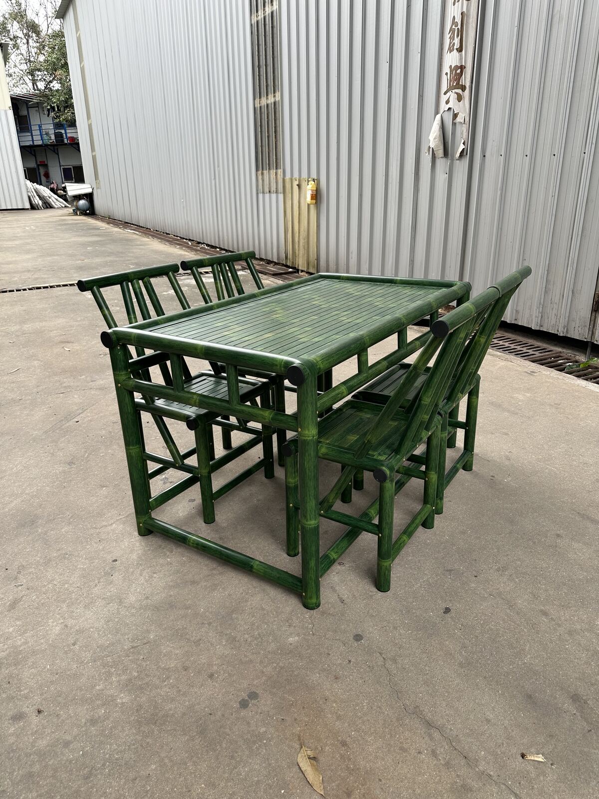 B07-GREEN-LONG-TABLE-1 B07 Green Bamboo Long table