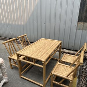 B07-YELLOW-LONG-TABLE-3 B07 Yellow Bamboo Long table