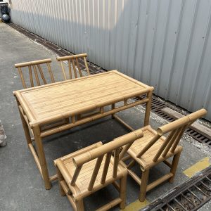 B07-YELLOW-LONG-TABLE-4 B07 Yellow Bamboo Long table