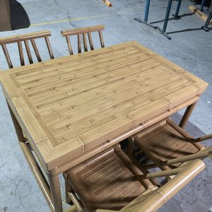 B08-YELLOW-LONG-TABLE-4 B08 Yellow Bamboo Long table