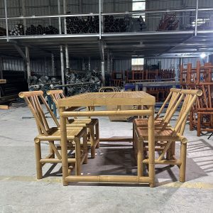 B08-YELLOW-LONG-TABLE-5 B08 Yellow Bamboo Long table