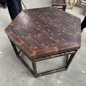 B12 Smoked Charcoal Hexagonal table