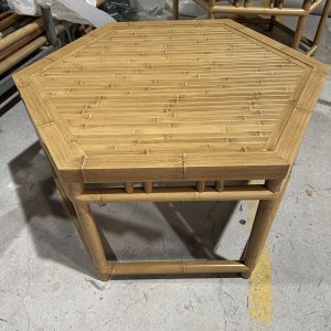 B12-YELLOW-HEXAGONAL-TABLE-2 B12 Yellow Bamboo Hexagonal table