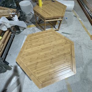 B12-YELLOW-HEXAGONAL-TABLE-3 B12 Yellow Bamboo Hexagonal table