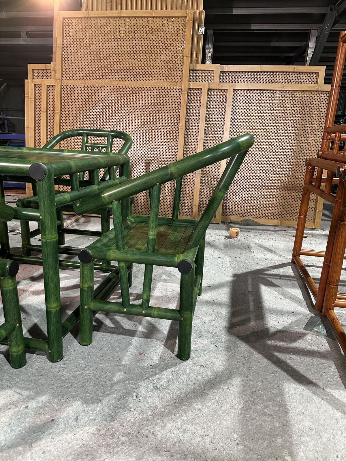 B13-GREEN-1 B13 Green Bamboo Armchair