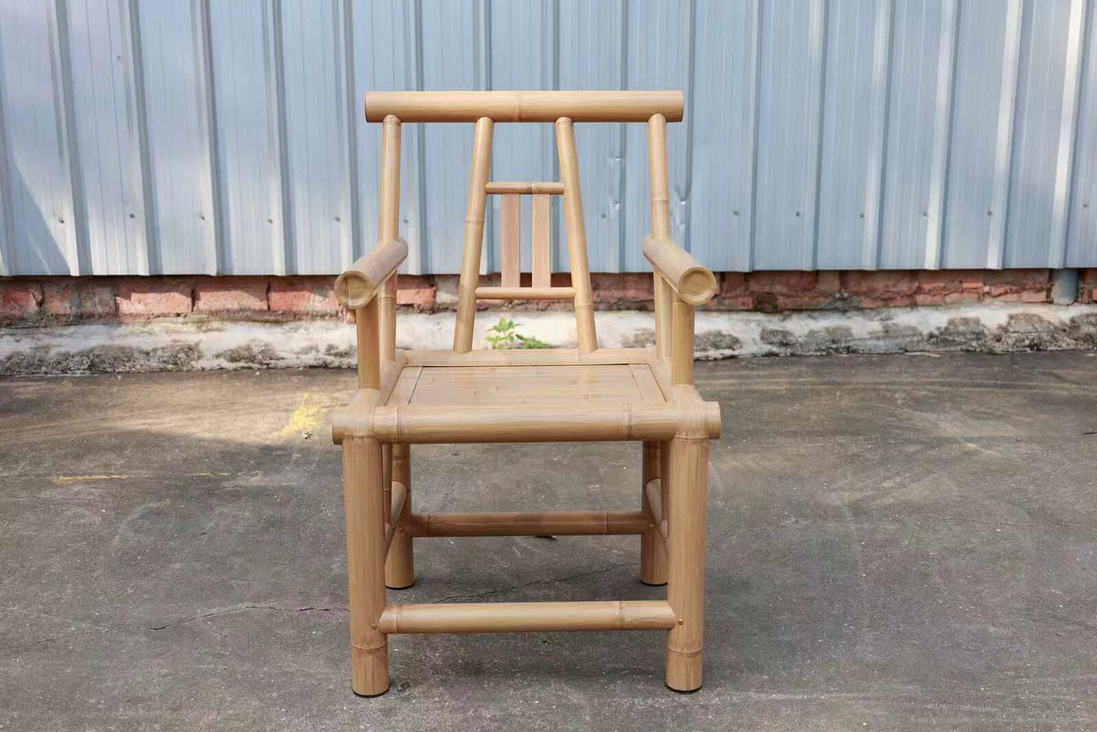 B14-YELLOW-ARMCHAIR-1 B14 Yellow Bamboo Armchair