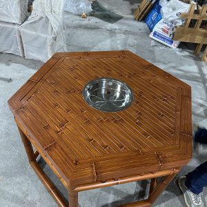 B22 Antique Brown Hot pot and barbecue table